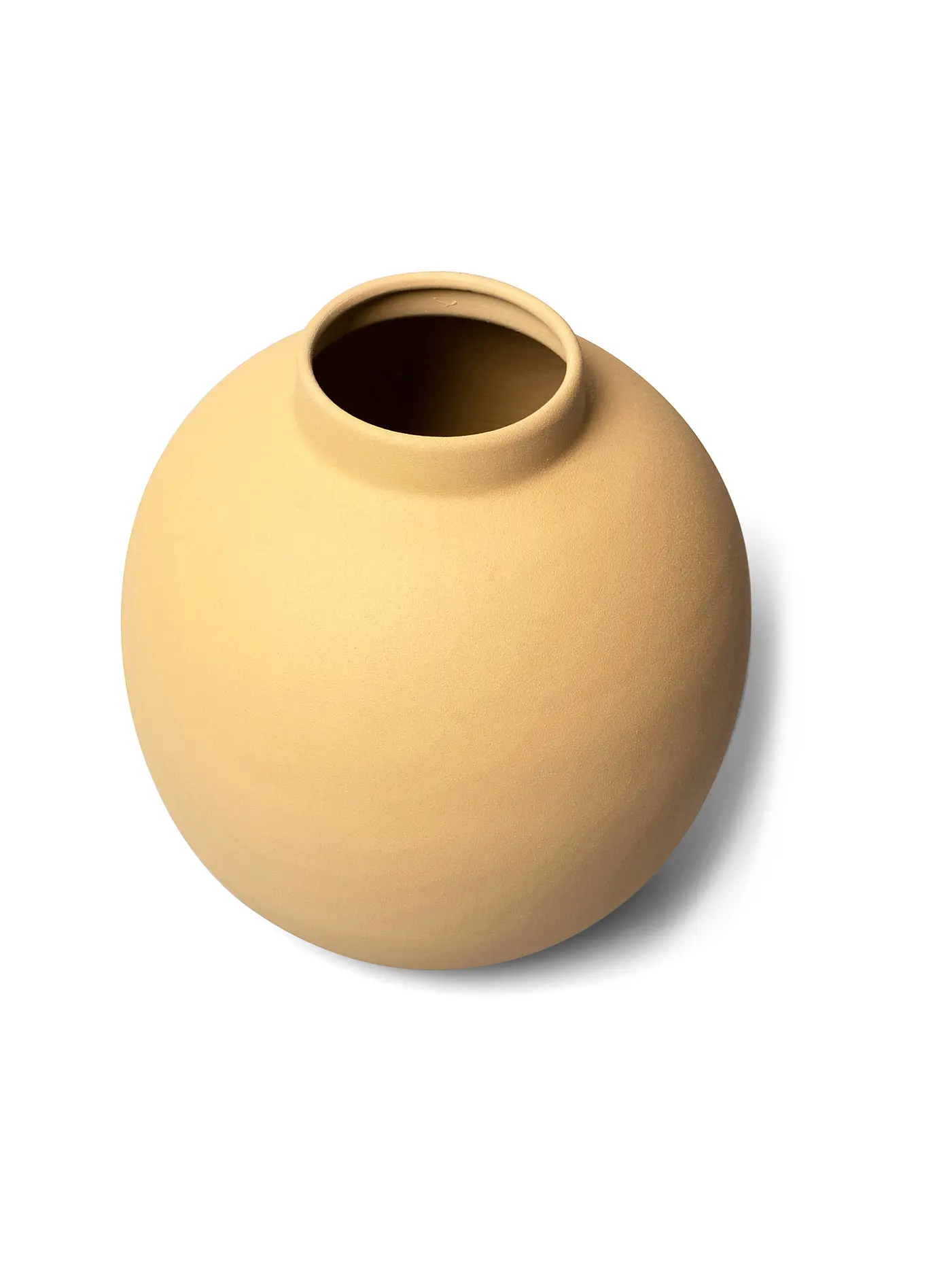 FYNCH HATTON | Metallvase 19cm klein MOYA Elephant Grey | gelb